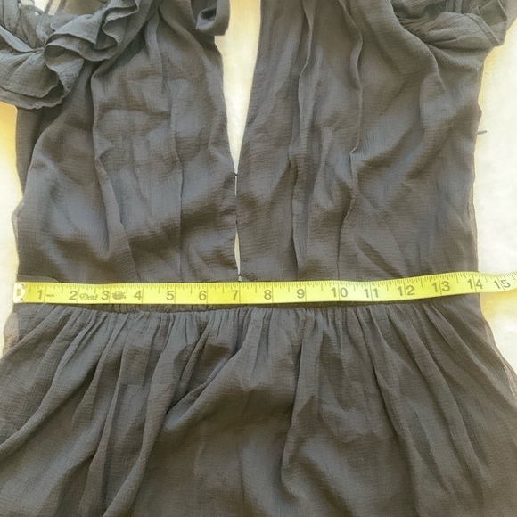 New! Free People Off Shoulder Ruffle Detail Mini Dress Size 6 - Picture 10 of 16